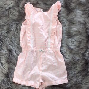 Chic Pink Jumpsuit with Delicate Floral Pattern